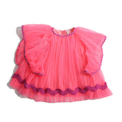 Toula Pleated Cape Blouse