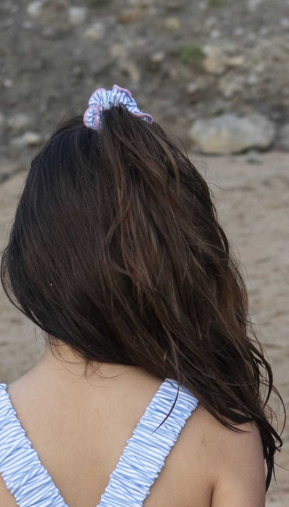 Scrunchie – Cornflower with Pink