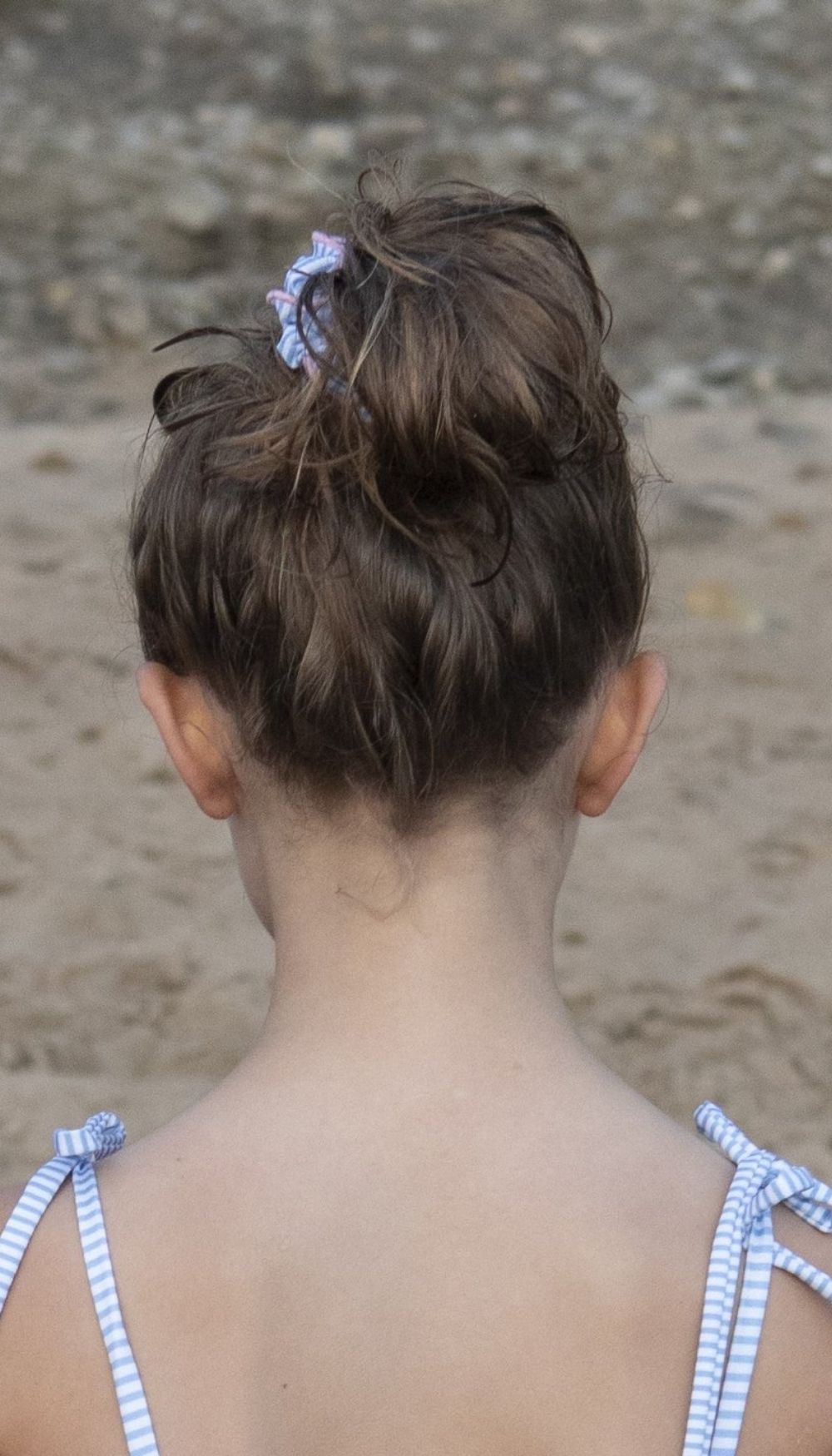 Scrunchie – Cornflower with Pink