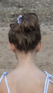 Scrunchie – Cornflower with Pink