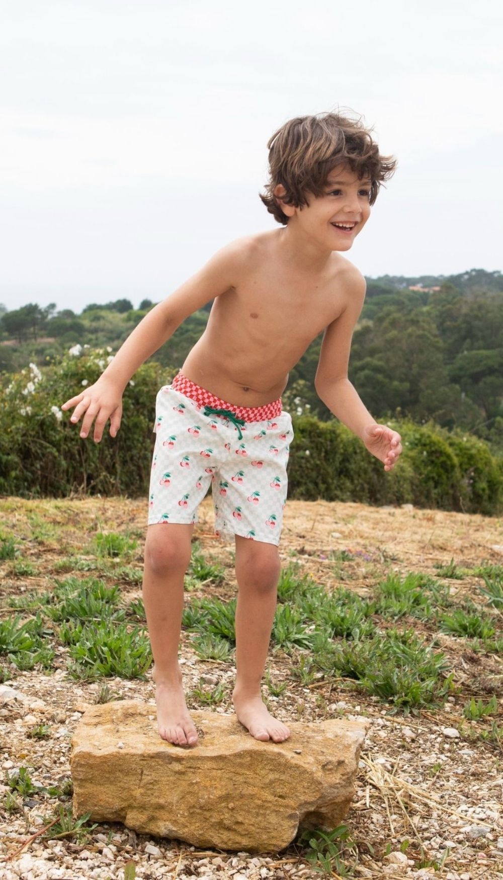 Swim Trunks – Cherries Squares