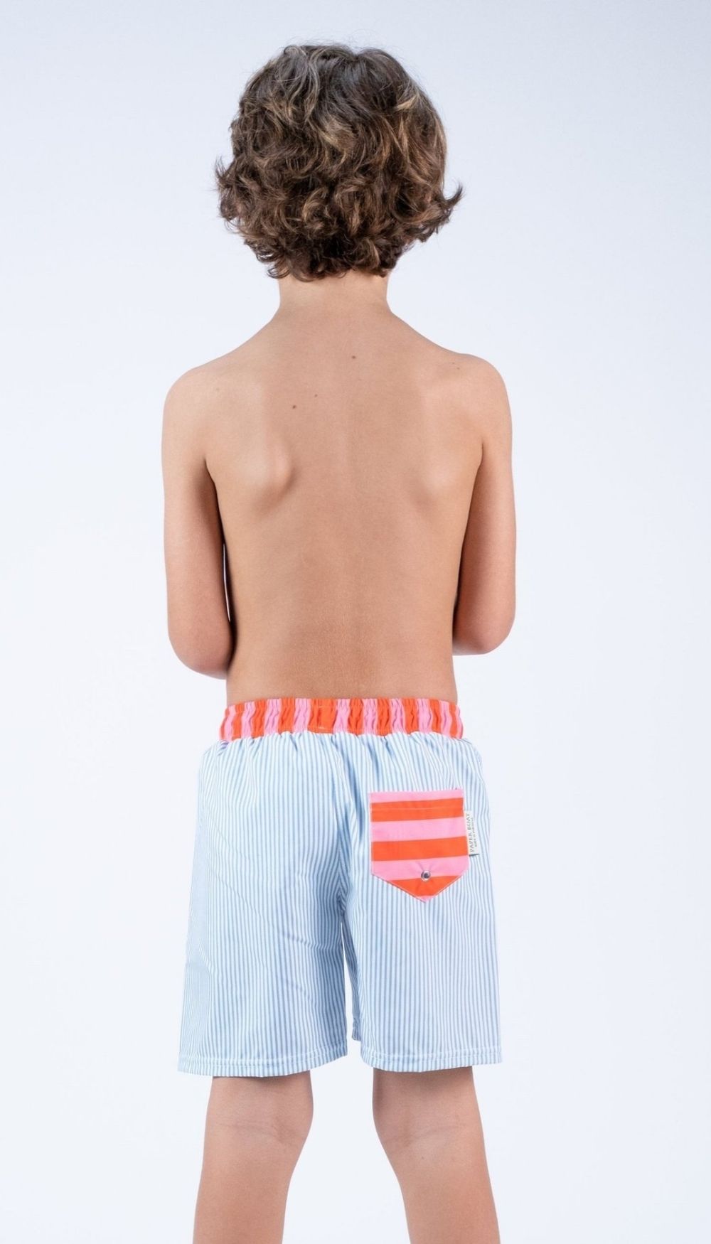 Swim Trunks – Cornflower/Hot Pink Waistband