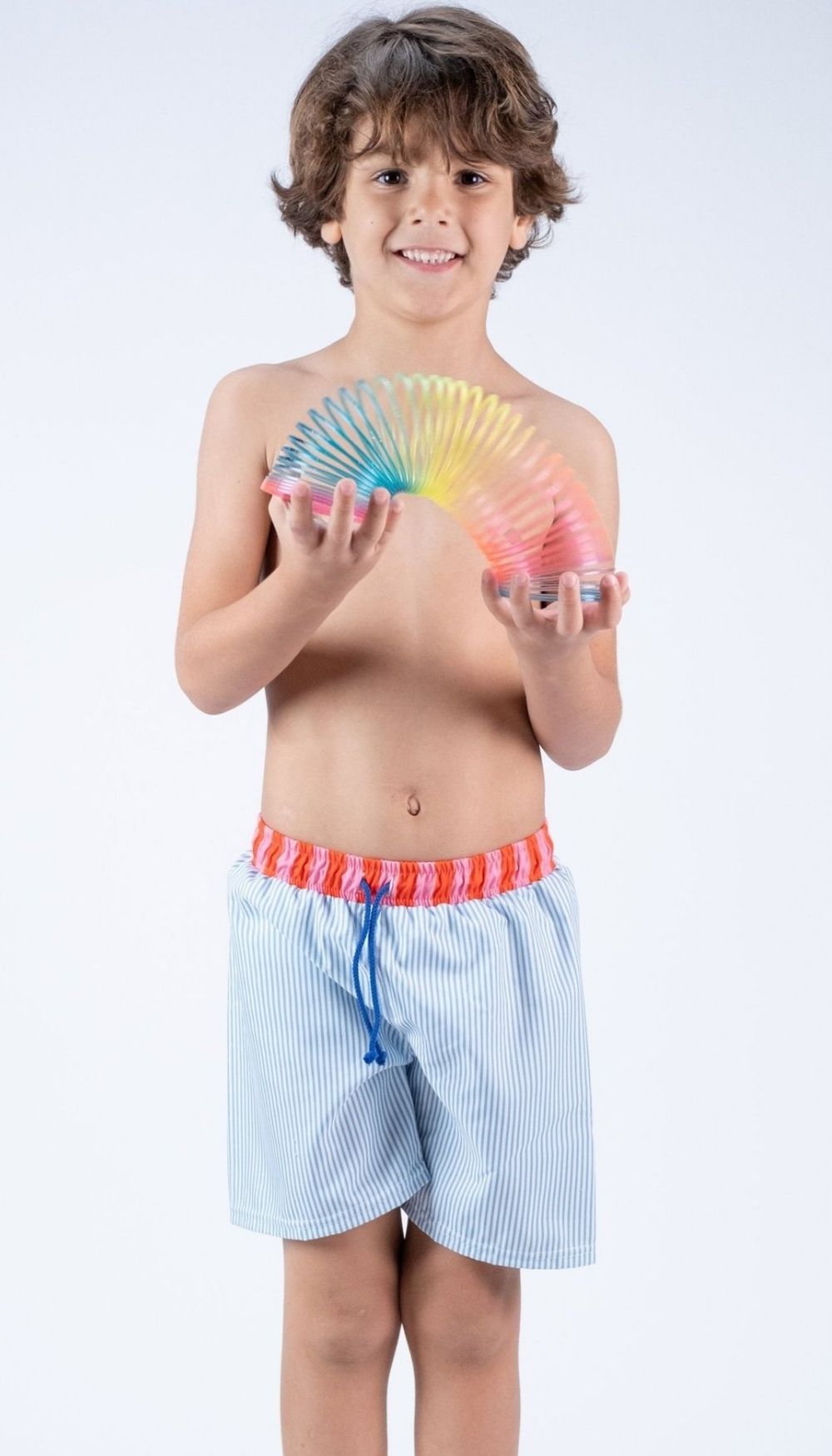 Swim Trunks – Cornflower/Hot Pink Waistband