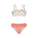 Two-Piece Swimsuit – Cherries & Pink/Red