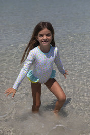 Candy Animal Dots Long Sleeve Swimsuit