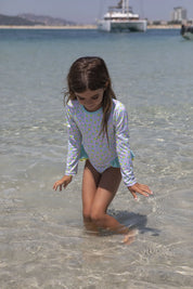 Candy Animal Dots Long Sleeve Swimsuit