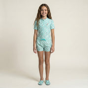 Girls SS Swimsuit - Seagull Breeze