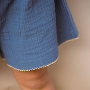 Girls Muslin Shorts – Indigo