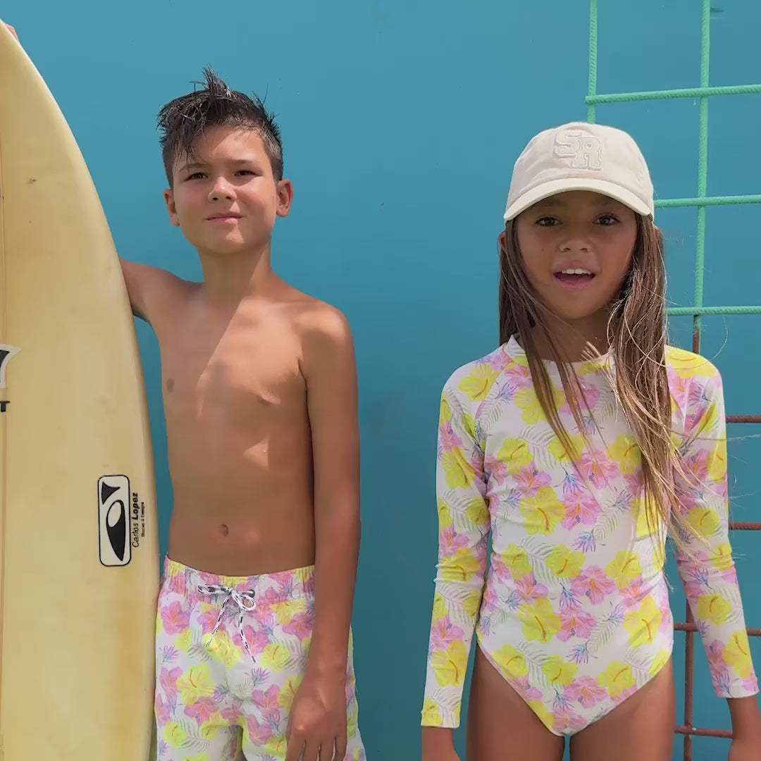 Aloha Vacay Long Sleeve Surf Suit