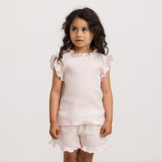 Tirra Linen Top & Pala Frill Shorts Set