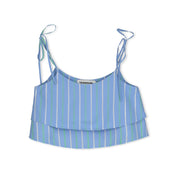 Tied Double Peplum Blouse